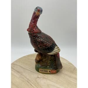 Austin Nichols Wild Turkey Multi-Color Ceramic Decanter 8 Yr 101 Proof Vintage